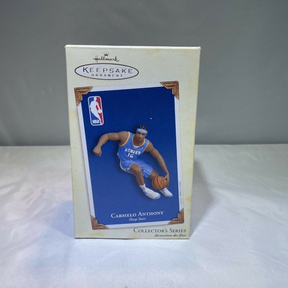 2005 Hallmark Christmas Oranment Carmelo Anthony NBA Denver Nuggets Basketball